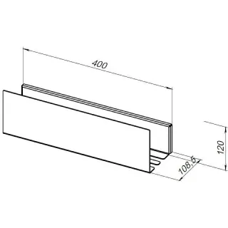Полка Aquanet Магнум 274188 40 см чёрный матовый