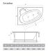 Акриловая ванна Relisan Ariadna 170x110 L Гл000000537 без гидромассажа