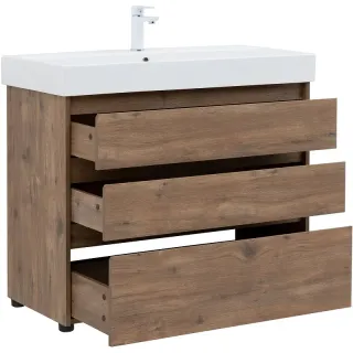 Тумба под раковину Aquanet Nova Lite 253904 100 см дуб рустикальный