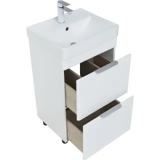 Тумба под раковину Aquanet Ирис New 310151 50 см белый глянец