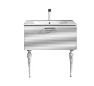 Тумба под раковину Armadi Art Vallessi Avangarde Linea 80см белый/хром 842-080-WCR