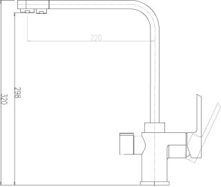 Смеситель для кухни ZORG Sanitary ZR 334 YF-BLACK