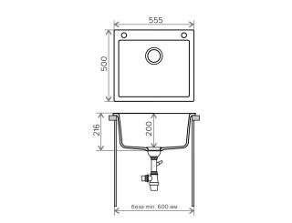 Мойка кухонная Tolero Classic R-111 чёрный 765681
