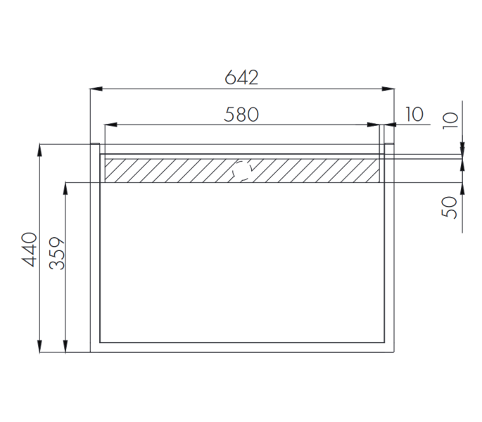 Столешница Акватон Лофт Фабрик 65см дуб кантри 1A242903LTDY0