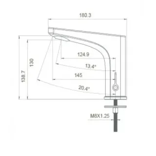 Сенсорный смеситель для раковины Gappo G523 хром