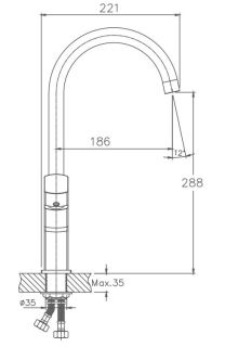 Смеситель для кухни Haiba HB70577 хром