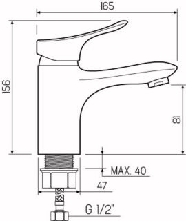 Смеситель для раковины РМС SL120-001F хром