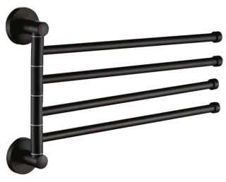 Полотенцедержатель Haiba HB8714 37см чёрный матовый