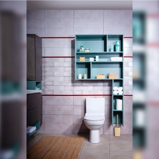 Шкаф навесной открытый Бриклаер Кристалл 4627125414756 90 см муссон