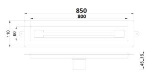 Душевой лоток Boheme Premium Trendy 983-80-B 80см чёрный