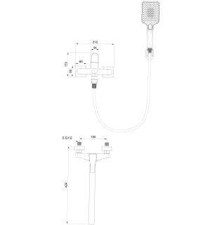 Смеситель для ванны Wonzon & Woghand WW-639906-CR хром