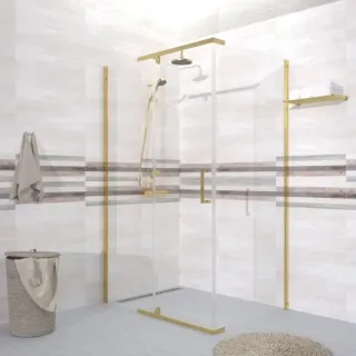 Душевой уголок Triton Терра-Голд Щ0000073934 120x90 см профиль золото стекло прозрачное