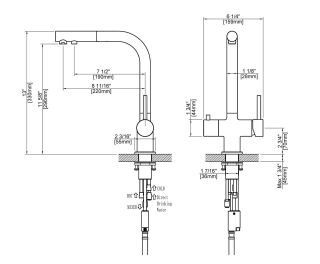 Смеситель для кухни Timo Saona 2356/16FL с подключением фильтра и выдвижной лейкой белый матовый