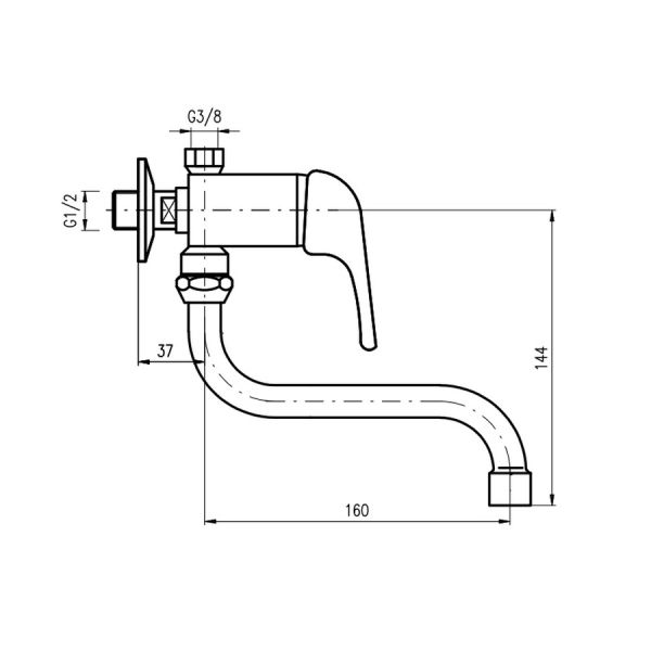 Смеситель для раковины Rav Slezak E001/21 хром