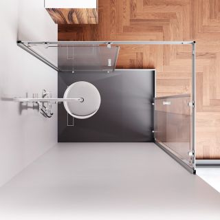 Душевой уголок AM.PM Sunny W87G-403-12090-MT профиль серебристый 120x90 см