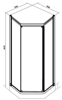 Душевой уголок Parly ZEP91FR с поддоном 90x90см белый
