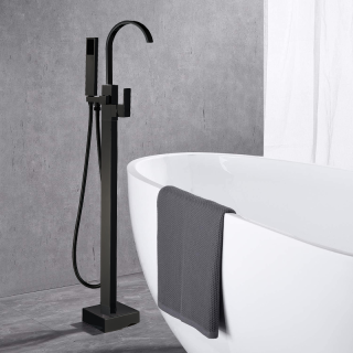 Напольный смеситель для ванны Boch Mann Resia Black BM9191 чёрный матовый