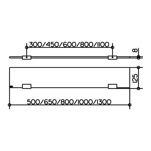 Стеклянная полочка Keuco Collection Moll 12710015800 хром