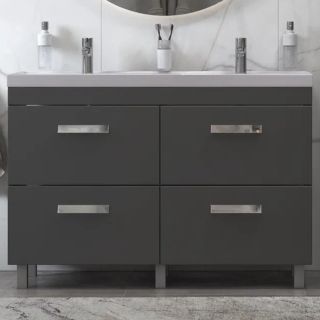 Тумба под раковину напольная Velvex Orlando tn.ORL.CLA.120.4Y графит, 120 см