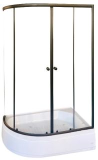 Душевой уголок Parly ZEM1201ВR правый с поддоном 120x80см чёрный