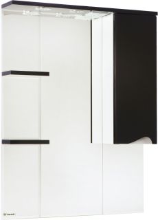 Зеркало-шкаф с подсветкой Bellezza Эйфория 80см правый черный 00000005416