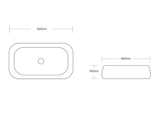 Раковина Cerutti SPA CR0086 MMB1 56см матовый чёрный мрамор