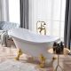 Акриловая ванна Cerutti SPA Classic 150 CT9667 на львиных лапах золото