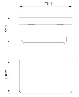Держатель для туалетной бумаги Lemark Glass Line 9721028 с полкой хром/белое стекло