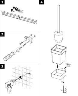 Ёршик для унитаза Lemark Smooth Line 9766021 с держателем графит
