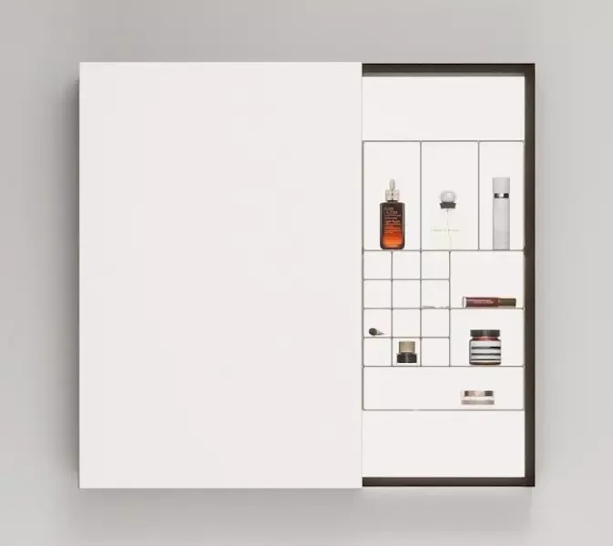 Зеркальный шкаф Black&White 929.MС800 тёмное дерево левый 75 см