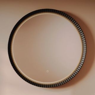 Зеркало Artceram Lord ACS018 17 00 рама керамическая с подсветкой черное