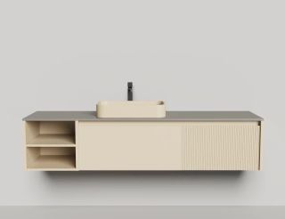 Подвесная тумба Salini Domino 27D118A 180см эмаль с открытой полкой