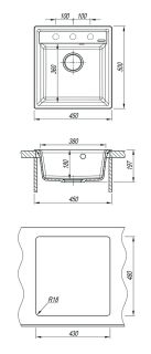 Кухонная мойка Lemark Hanka 450 9910012 шампань