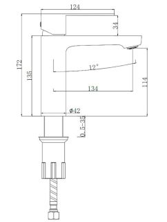 Смеситель для раковины Splenka S222.10.03 золотой сатин