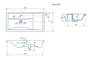 Мебельная раковина Kirovit Фостер 4640021065198 крыло справа 80см белый