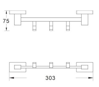 Планка с крючками Shevanik SG5631T оружейная сталь