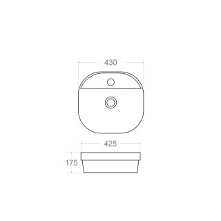 Раковина чаша Maretti FL13NS37-844, белая