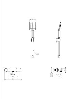 Смеситель для душа Wonzon & Woghand WW-B2026-A-MW с термостатом белый матовый