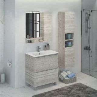 Comforty Зеркало-шкаф "Верона-75" дуб белый