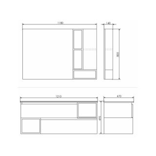 Comforty Зеркало-шкаф "Турин-120" дуб бежевый
