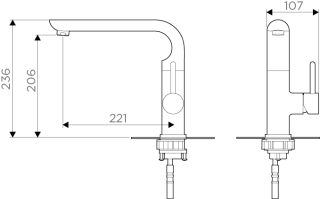 Смеситель для кухни Omoikiri Nanami