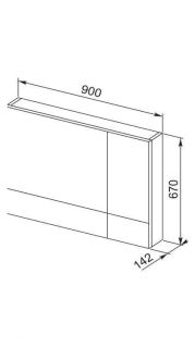 Зеркало-шкаф Aquanet Верона 90 белый