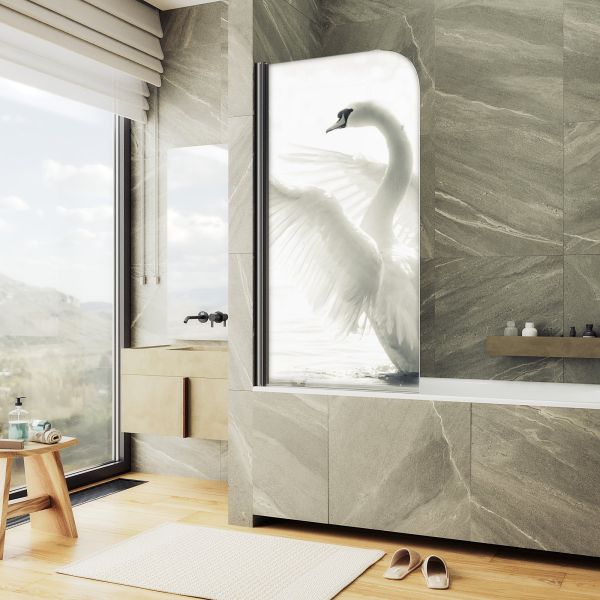 Шторка на ванну MaybahGlass ФП003 MGV-930-ФП003-6 80см фотопечать