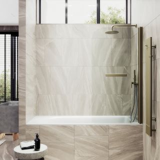 Шторка на ванну MaybahGlass MGV-782-2 70см бронза