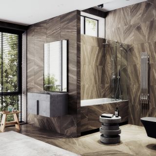 Шторка на ванну MaybahGlass MGV-656-4 69см хром глянцевый