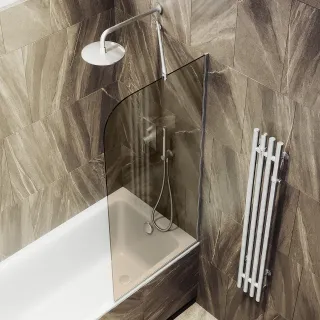 Шторка на ванну MaybahGlass MGV-250-5у 30см хром матовый