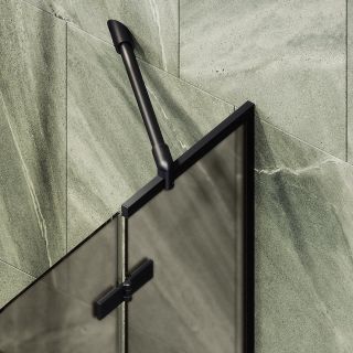 Шторка на ванну MaybahGlass MGV-658-6 69см чёрный