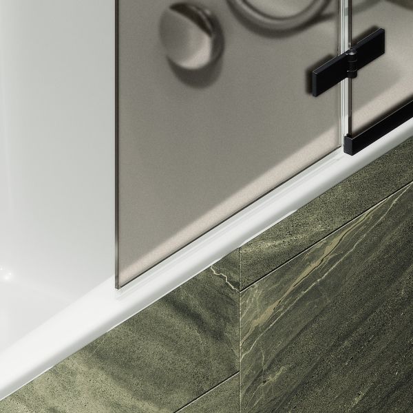 Шторка на ванну MaybahGlass MGV-919-6 99см чёрный