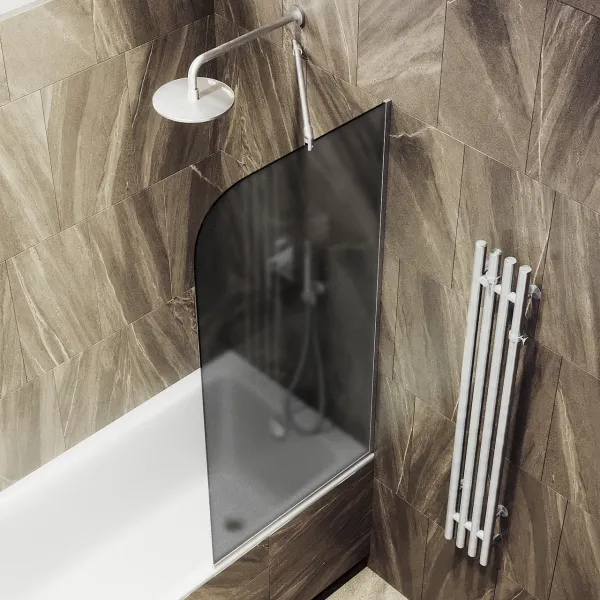 Шторка на ванну MaybahGlass MGV-141-5у 54см хром матовый