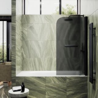 Шторка на ванну MaybahGlass MGV-774-6 50см чёрный